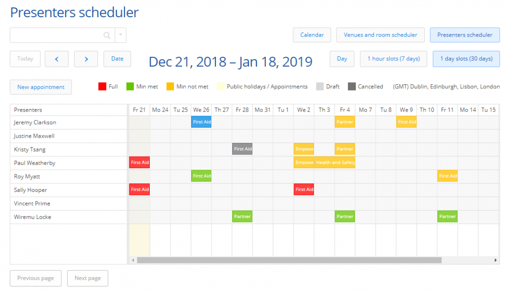 facility scheduling software free